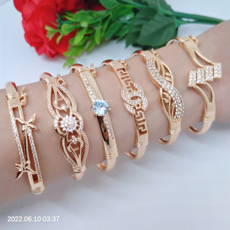 GELANG TANGAN WANITA BANGLE GOLONG GOLD