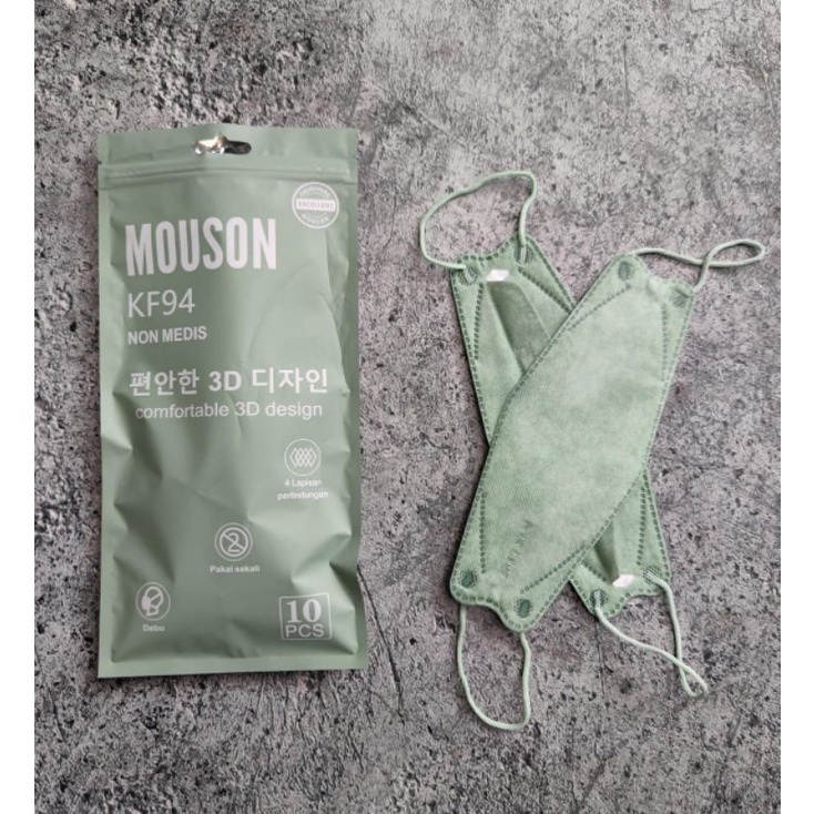 READY MASKER KF94 KF MOUSON MATCHA EMBOS ISI 10 LBR