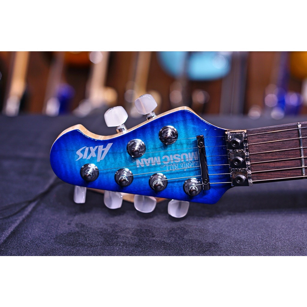 Musicman Axis Balboa Blue Flame - rosewood Matching Headstock G97716