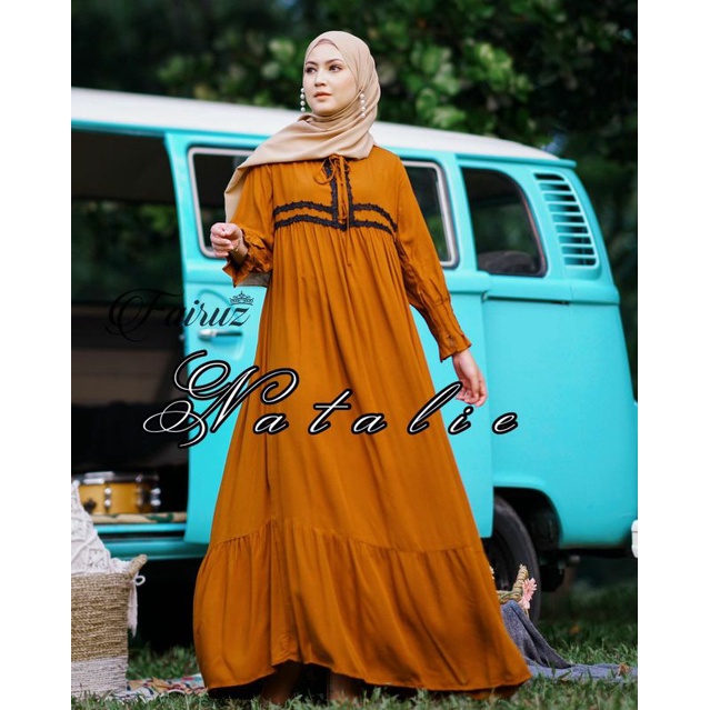 Daster arab FAIRUZ NATALIE Maxi Dress Rayon Super Kekinian