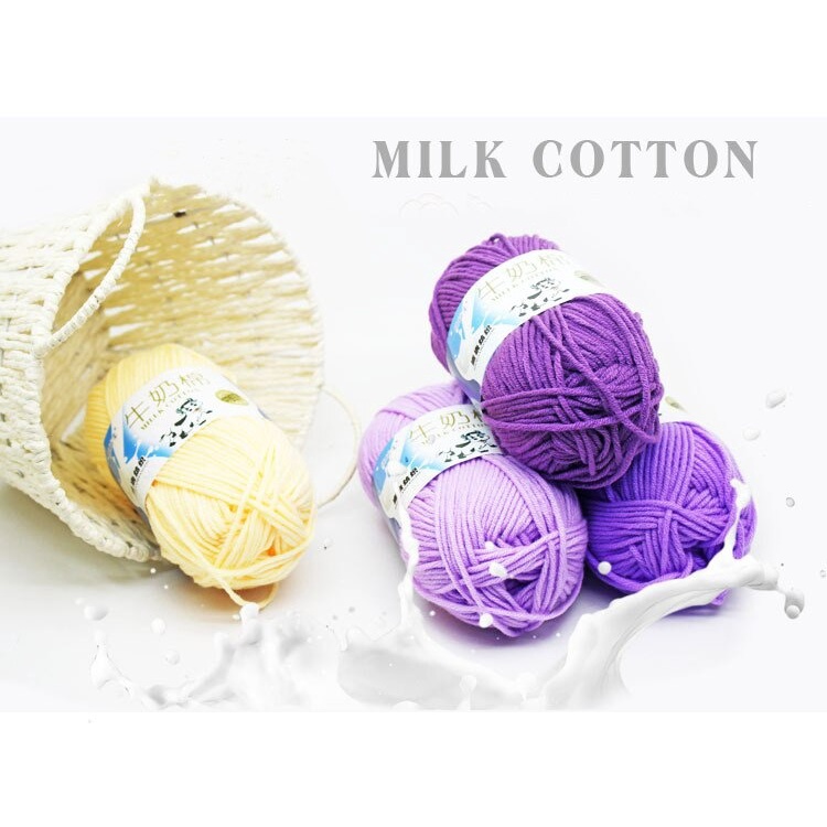 (No 1-100) Grosir Benang Gembul Benang Rajut Katun Susu 5 Ply Milk Cotton Import PART 1