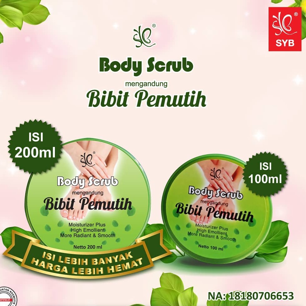 [BPOM] BODY SCRUB BIBIT PEMUTIH BY SYB