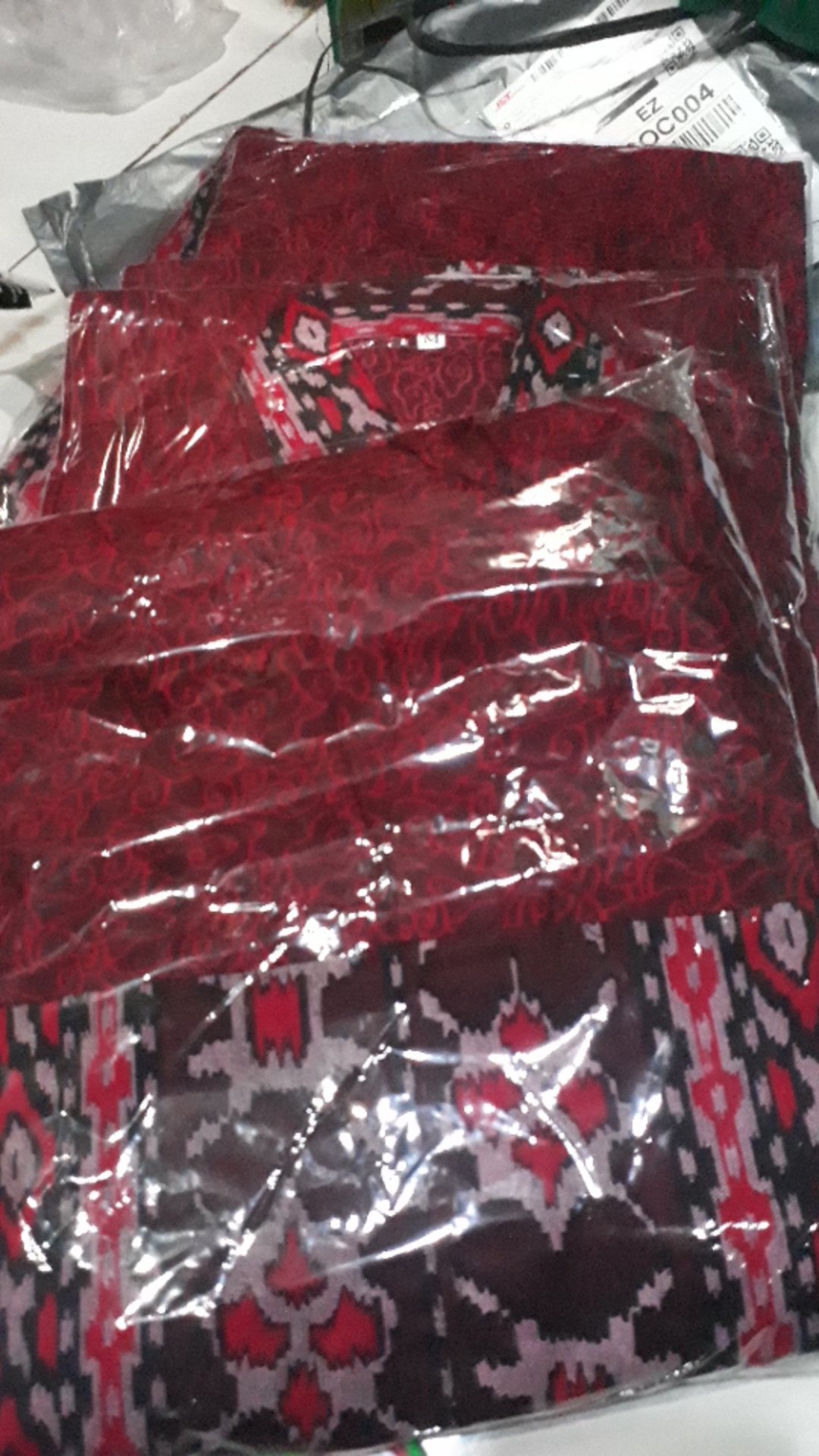 Batik Couple Keluarga Maura Couple Sania Ruffle Ori Ndoro Jowi Dnt Termurah Motif Mega Mendung Merah