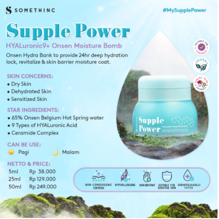 SOMETHINC Supple Power Hyaluronic9+Onsen Moisture Bomb Gel | Ceramic  Skin Saviour Moisturizer Gel