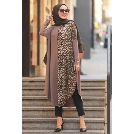 Leo Long Tunik Combinasi