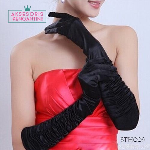 [PRODUK TERLARIS] SARUNG TANGAN PENGANTIN SATIN AKSESORIS PESTA WEDDING GLOVES STH009