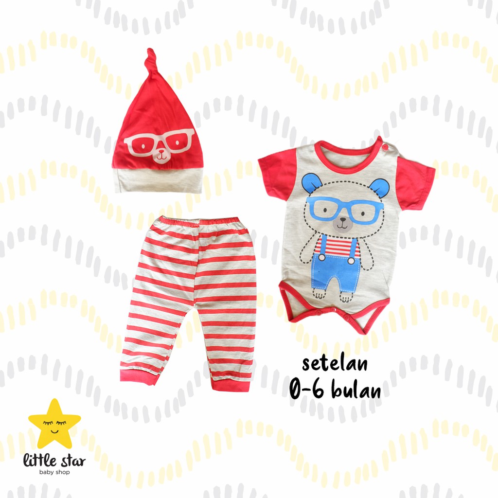 Setelan Lion Jumper Celana Topi Anak Bayi 0-6 Bulan