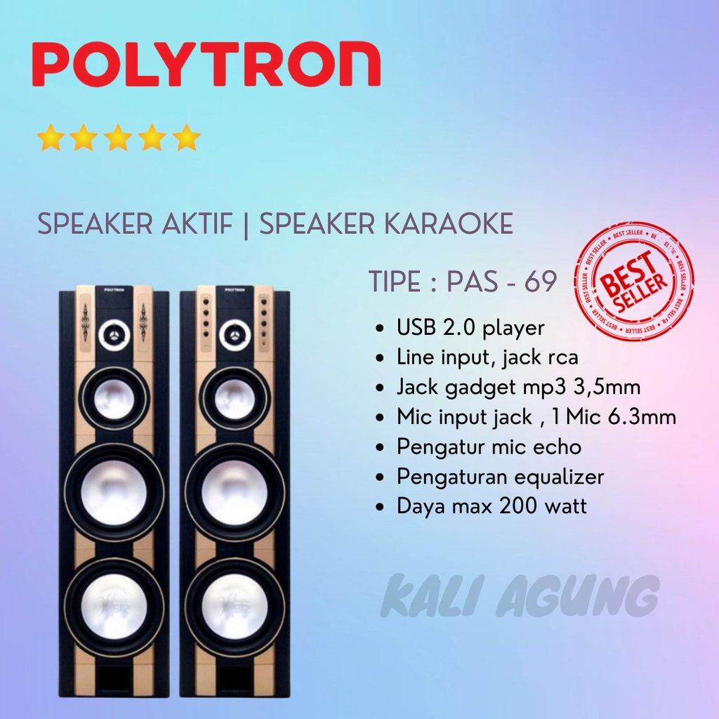 SPEAKER AKTIF POLYTRON | PAS-69 - FREE ONGKIR SERANG KOTA