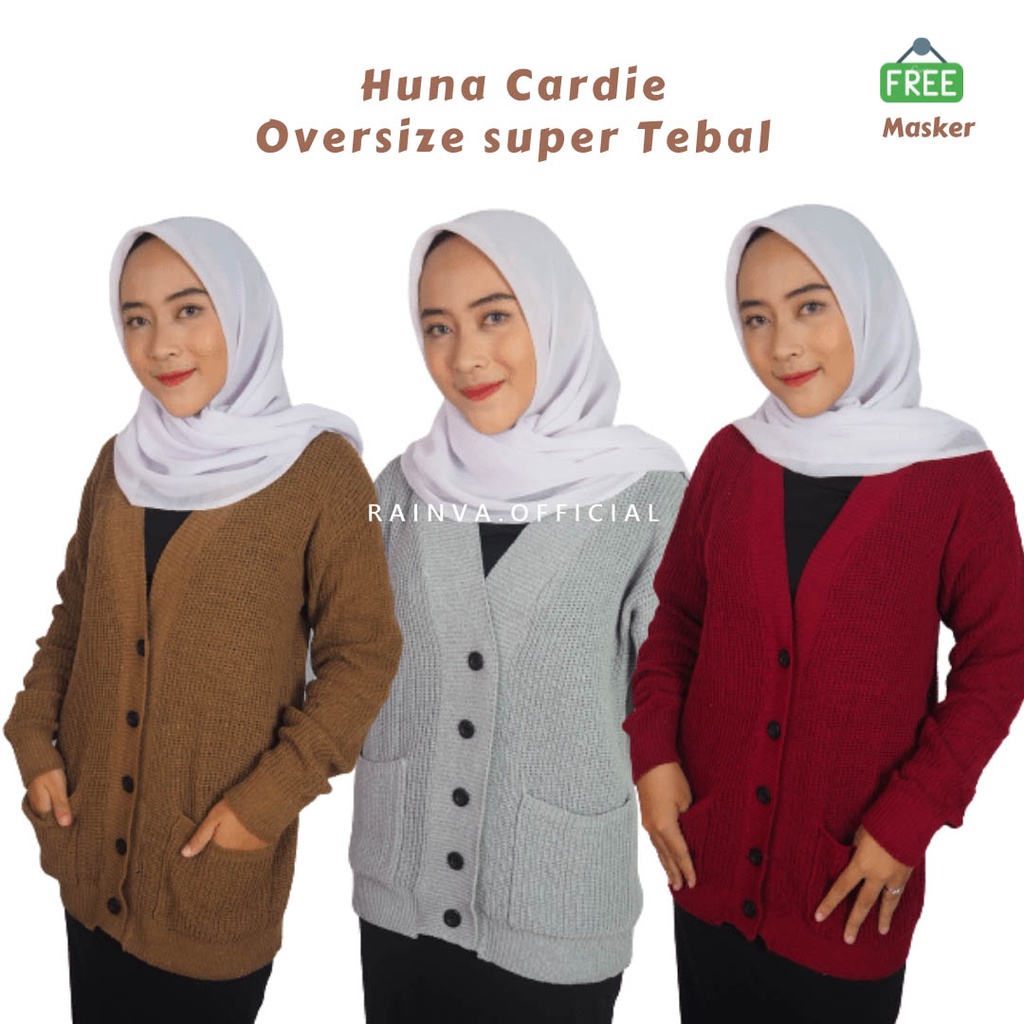 CARDIGAN MERISA RAJUT OVERSIZE TEBAL OUTHER KNIT CARDY CROP KOREAN STYLE