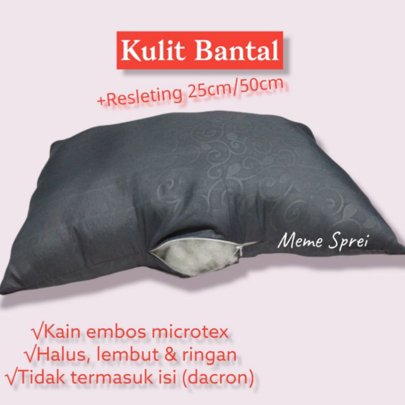 Kulit Bantal Guling Resleting. Sarung Urung Bantal Guling untuk diisi Dakron