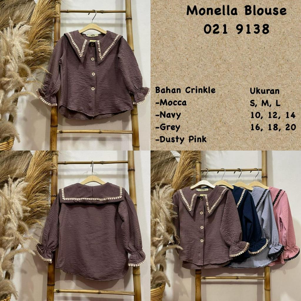 BLOUSE MONELLA WEI 9138  SIZE : SML,10-14, DAN 16-20