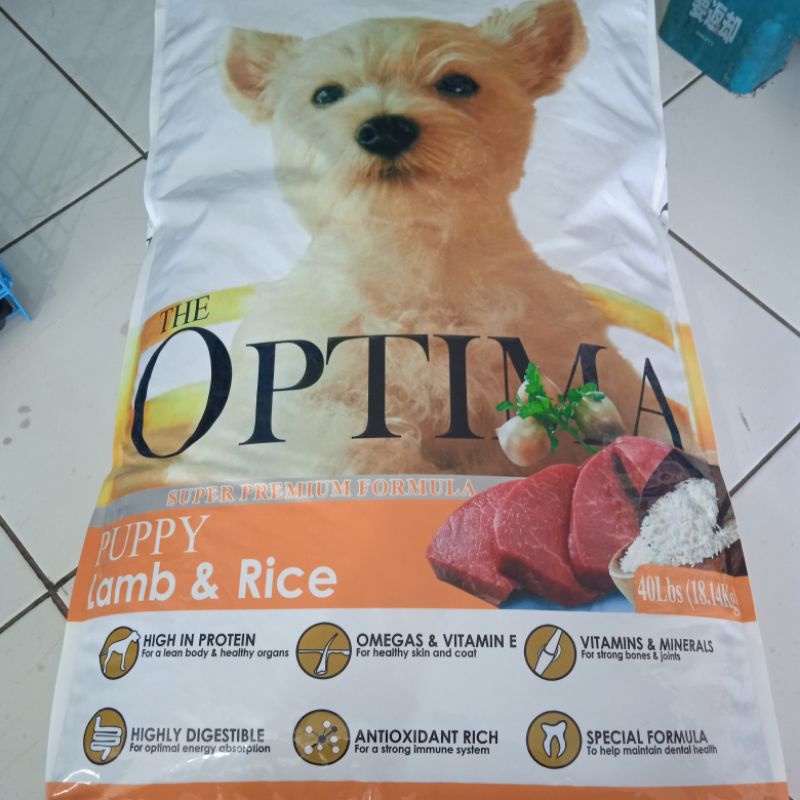 Makanan Anjing Optima Puppy Lamb &amp;  Rice Dry food 18kg via gojek