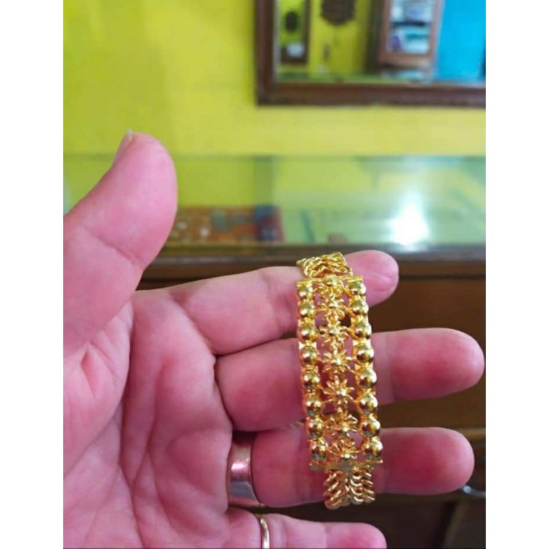Gelang Matahari Emas London LM 24K. Kadar 99,9%.