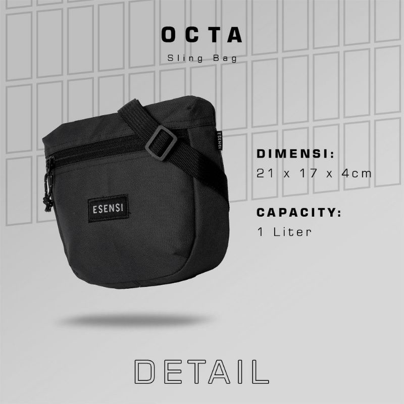 Esensi Tas Selempang Pria Wanita Sling Bag Octa Olive