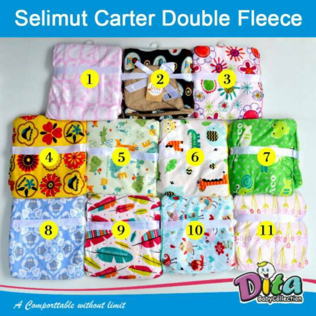 SELIMUT DOU DOU SELIMUT bayi CARTER SELIMUT  Carter Double fleece BAYI Bulu Bayi 3D  SELIMUT Candy