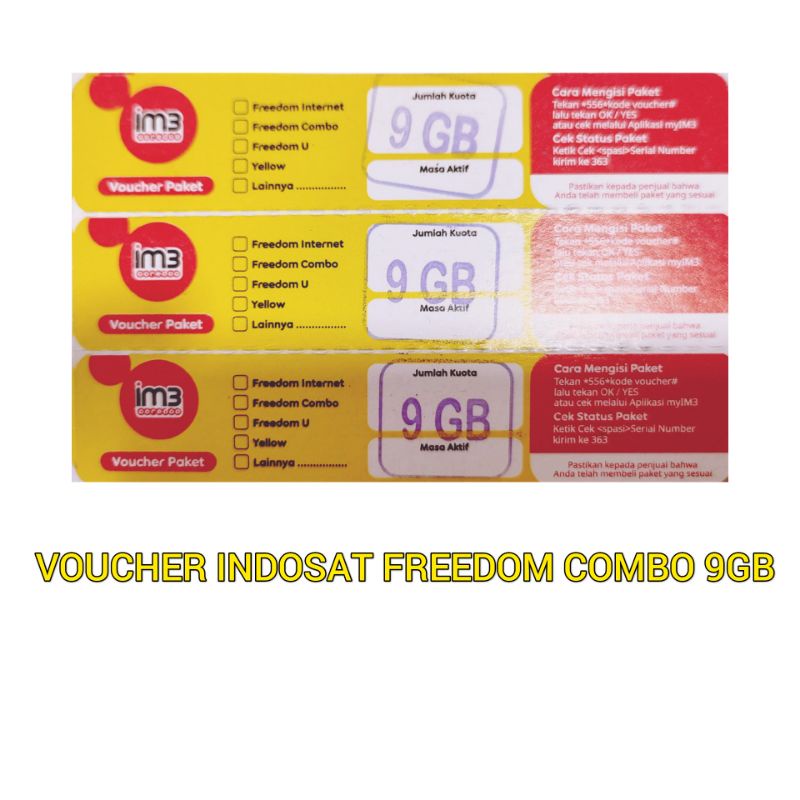 VOUCHER INDOSAT FREEDOM 9GB