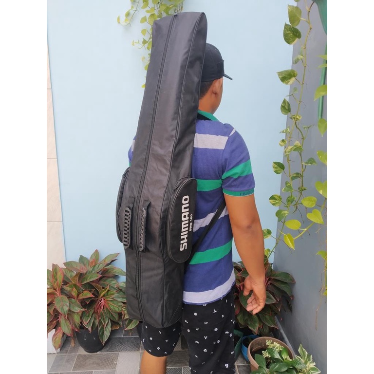 Tas joran pancing cm 100cm. Tas pancing ukuran 100cm. Tas pancing gendong 100cm murah. Tas joran