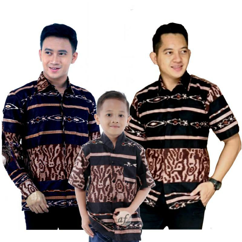 BAJU BATIK MOTIF  SONGKET ,BAJU BATIK COUPLE AYAH ANAK,BAJU COUPLE BATIK AYAH DAN ANAK LAKI-LAKI COD