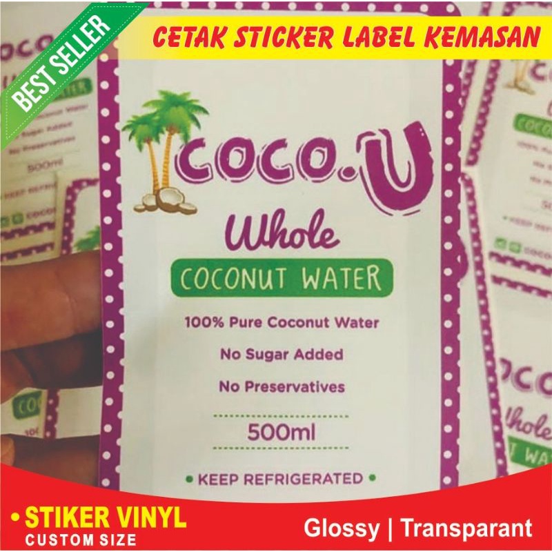 

custom cetak stiker Label Kemasan