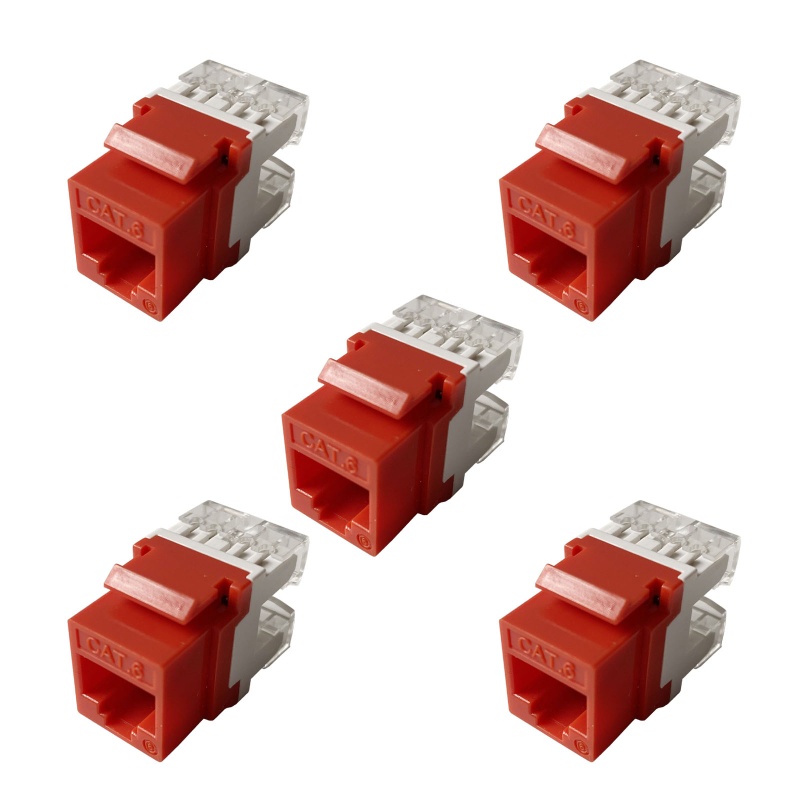 Vivi CAT6 RJ45 Keystone Jack Female Coupler Insert Snap-in Connector Socket Adapter Port Untuk Panel Stopkontak Plat Dinding - W