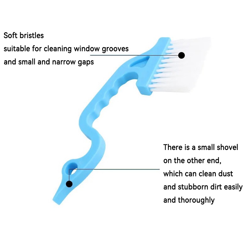 [Corner &amp; Groove &amp; Crevice Cleaning Brush, Squeegee Brush] [Swan Shaped Window Groove Cooktop Crevice Cleaner] [Household Deep Cleaning Tool]