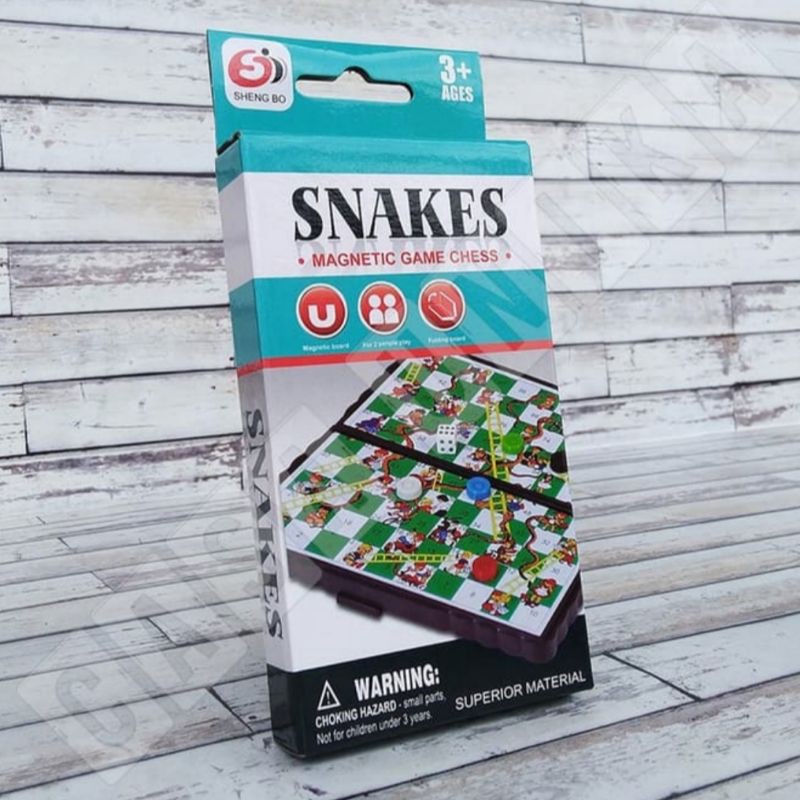 Ludo dan Ular Tangga Magnet / board game-Ular Tangga