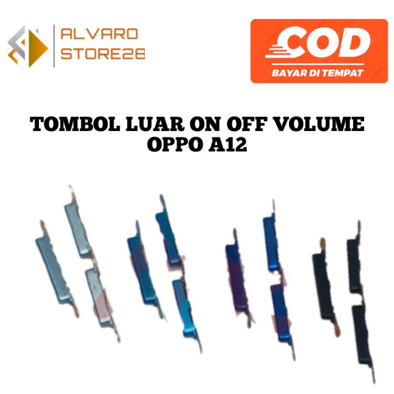 TOMBOL LUAR POWER ON OFF VOLUME OPPO A12 ORIGINAL