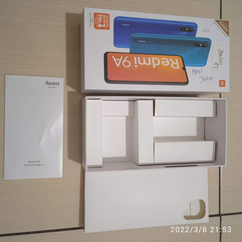 Dus Box Xiaomi Redmi 9A Original Bawaan Unit