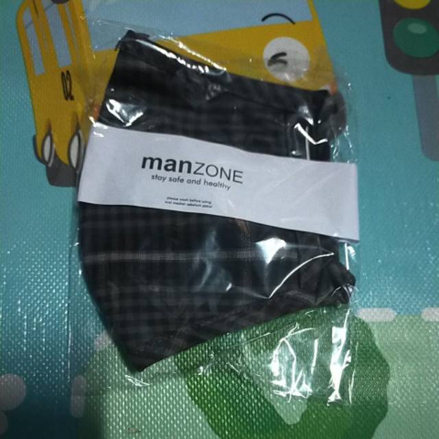 Masker kain motif kotak2