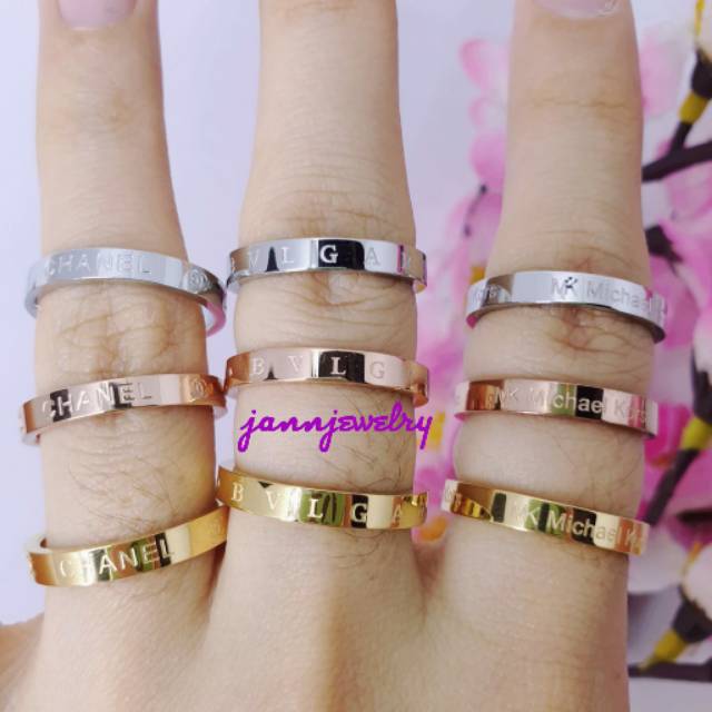 100% cincin titanium premium 3warna isi 3pcs