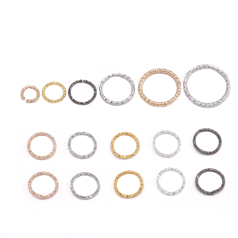 100pcs / Lot Konektor Jump Ring Bulat Warna Silver / Gold Ukuran 8 / 10 / 15 / 18 / 20mm Untuk Membuat Perhiasan Diy