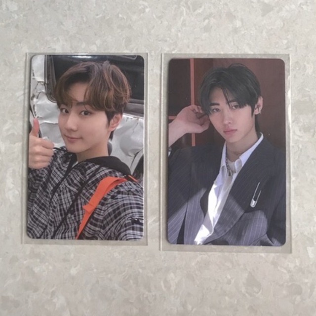 photocard sunghoon peniti hype konsep + photocard jungwon down selca