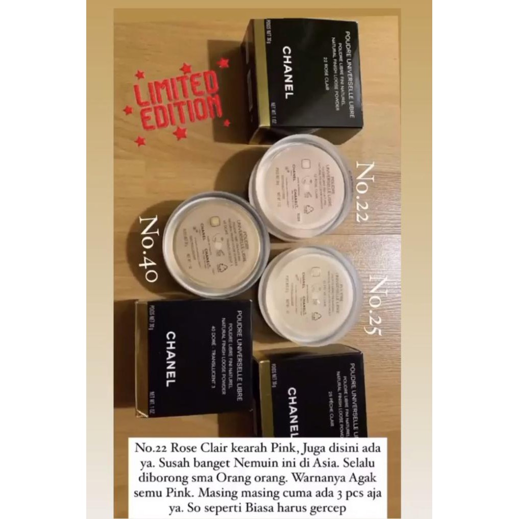 

CHANEL LOOSE NO.25 , No.22 dan No.40