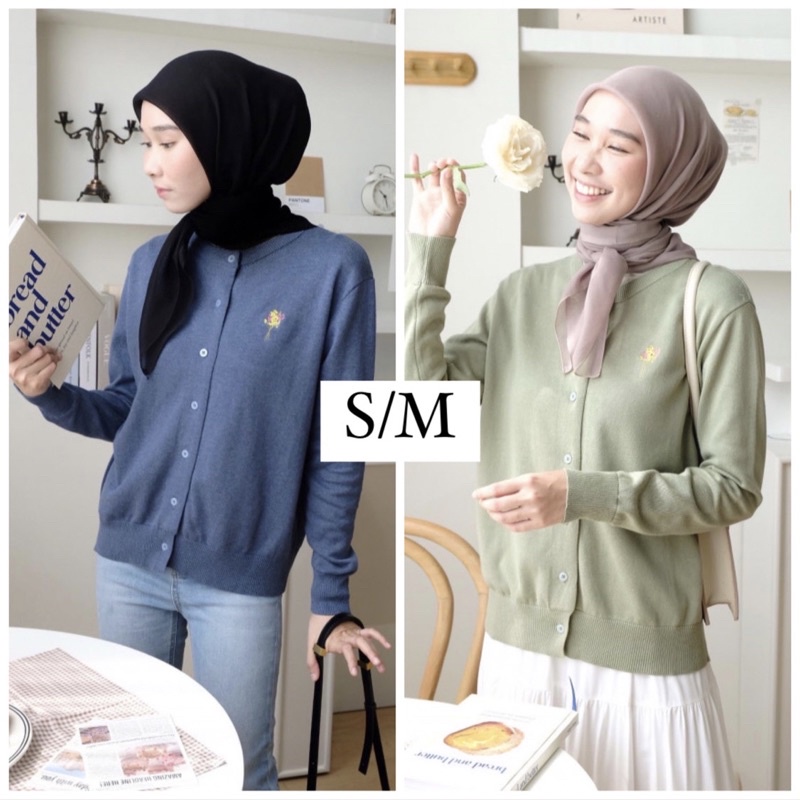 Jardin Cardigan Denim S/M by Hijabnueta Nueta