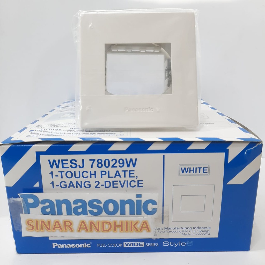 FRAME SAKLAR 1 GANG 2 DEVICE PUTIH STYLE E PANASONIC WESJ 78029W