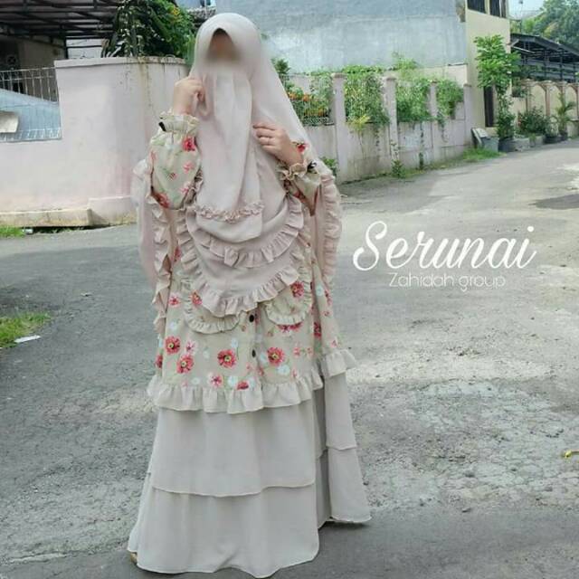 titi.id Gamis Syari Sarunai Mocca Gamisnya Saja by Zahidah