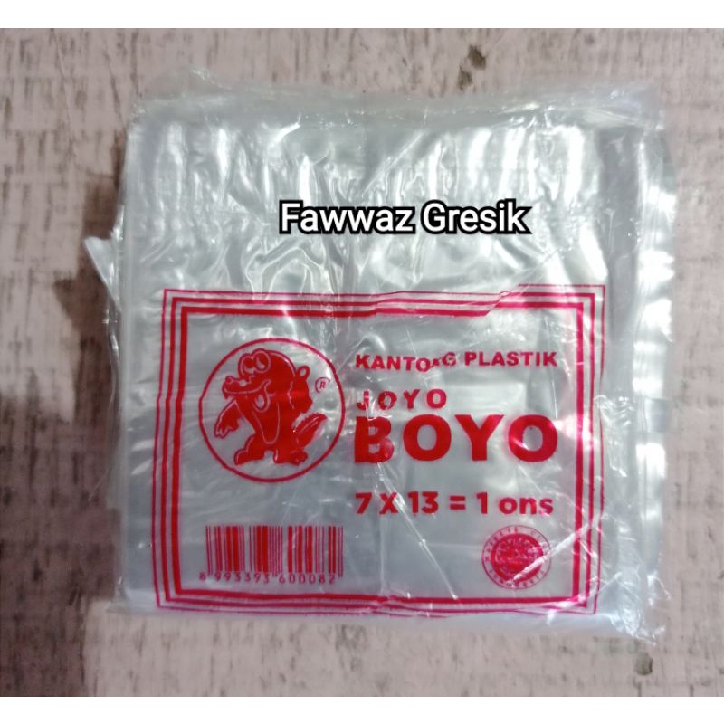 Kantong Plastik Joyo Boyo 1 ons - PP Bening Boyo 1 Ons ( 7x13 cm )