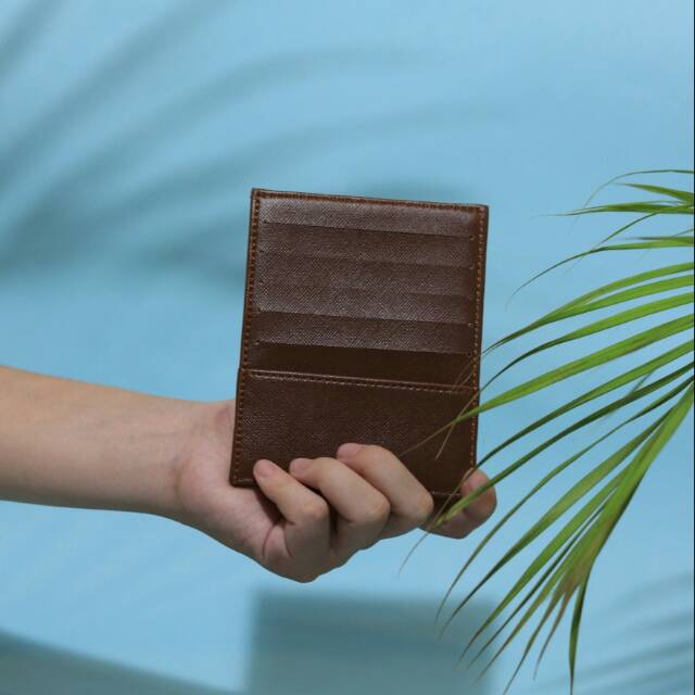 Cardholder Card Holder Dompet Kartu Pria Wanita 12 Slot Coklat Murah