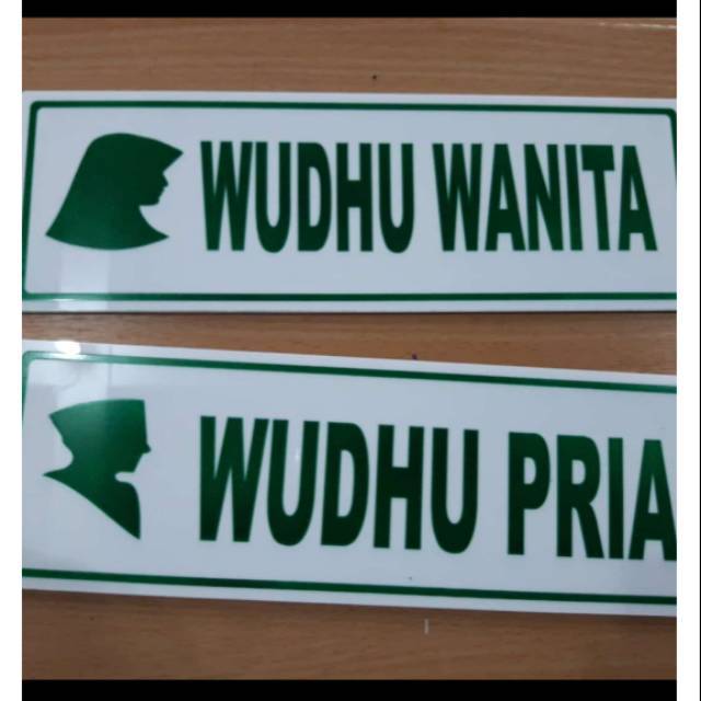 

Sign label acrylic tempat wudhu pria atau wanita , sign board akrilik