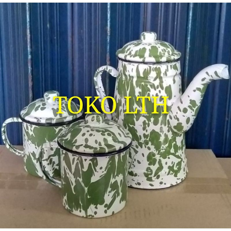 TEKO JADUL SET 2 PCS MUG LURIK 10 cm / TEKO LURIK BLIRIK BLURIK SET