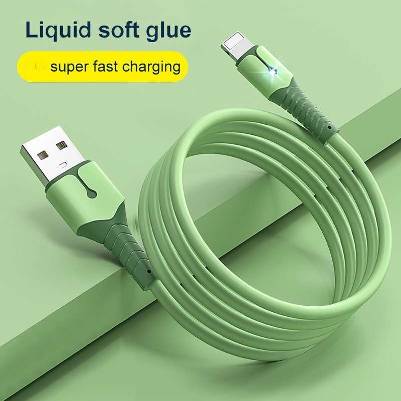 (Ready Stock) Kabel Data / Charger Micro Usb / Tipe C Bahan Silikon Panjang 1 / 2m Untuk Huawei / Samsung / Xiaomi