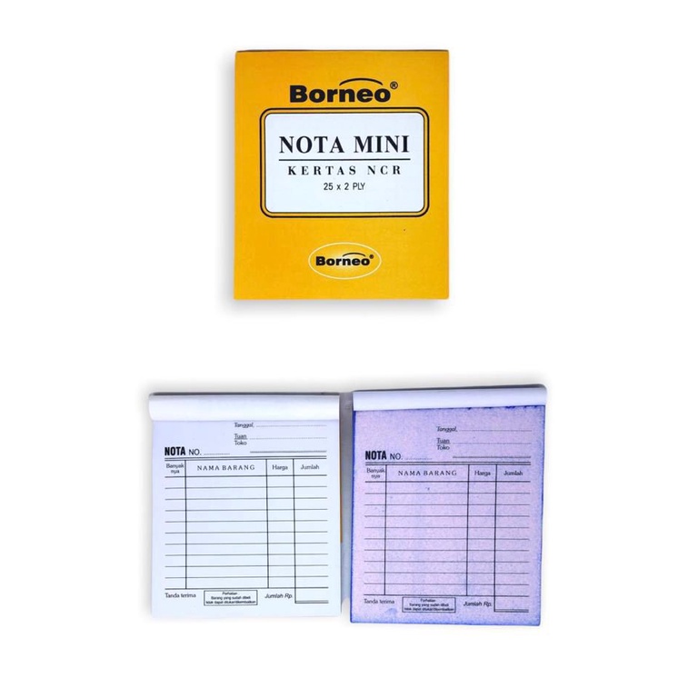 

Nota Mini 2ply NCR / Rangkap 2 Borneo / CH
