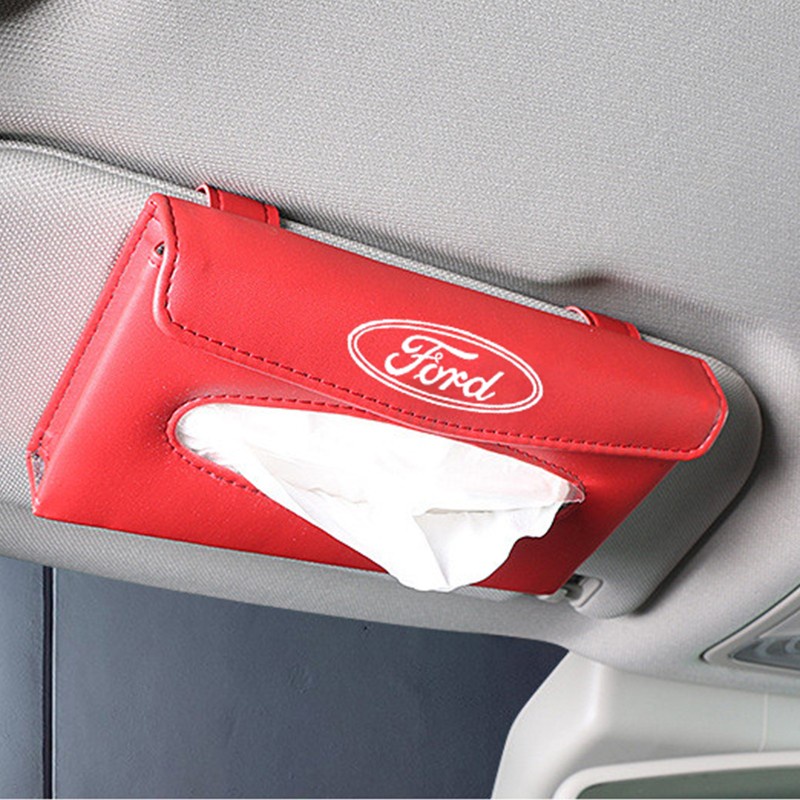 G-club Kotak Tisu Bahan Kulit PU Untuk Sun Visor Mobil Ford