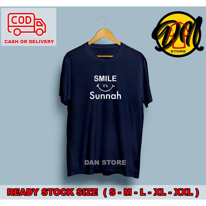 Kaos Dakwah T Shirt Pria Smile Its Sunnah Kaos Islami Kaos Wanita Baju Atasan Kaos Pria Murah