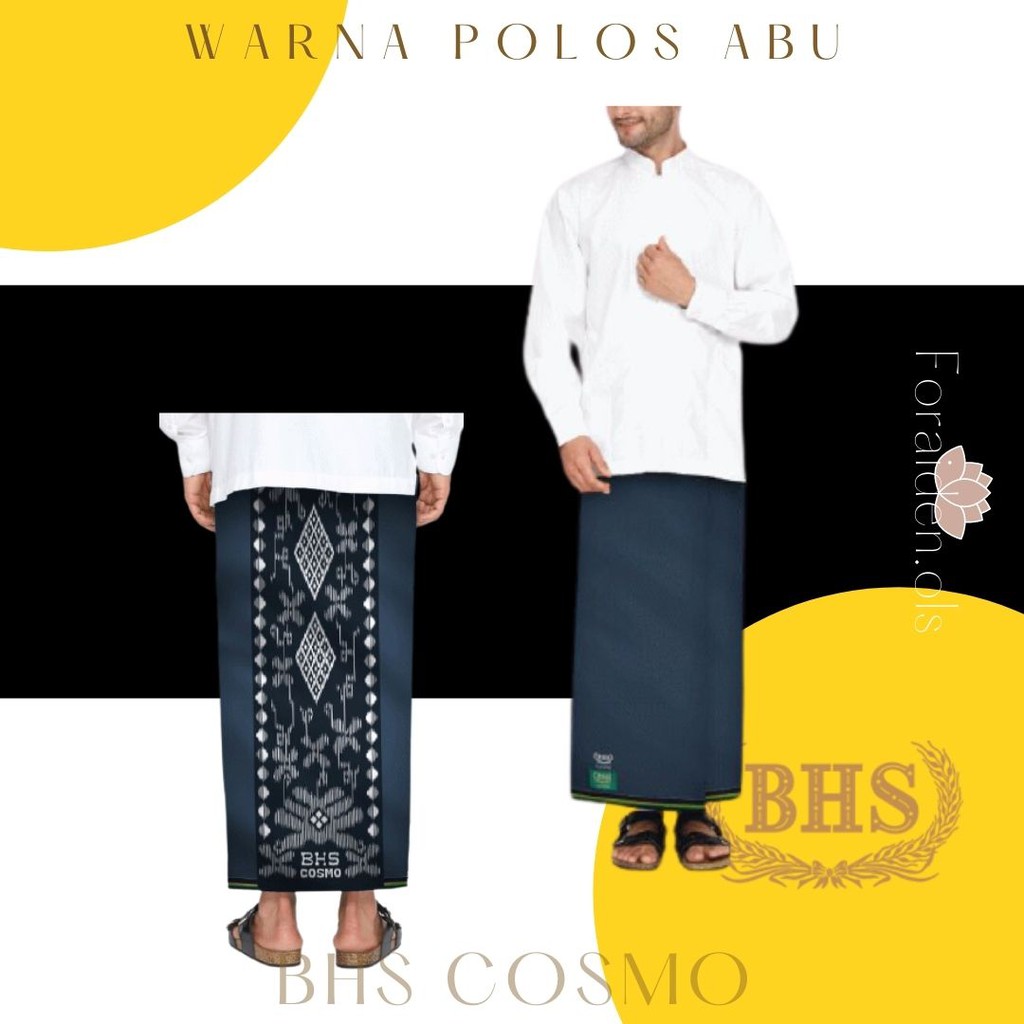 Sarung BHS Cosmo Warna Polos Abu