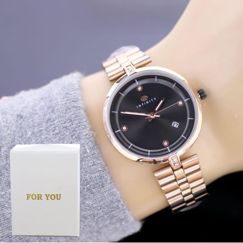 PGA-✅Jam tangan wanita INFINITY Rantai Stainless Tahan Air