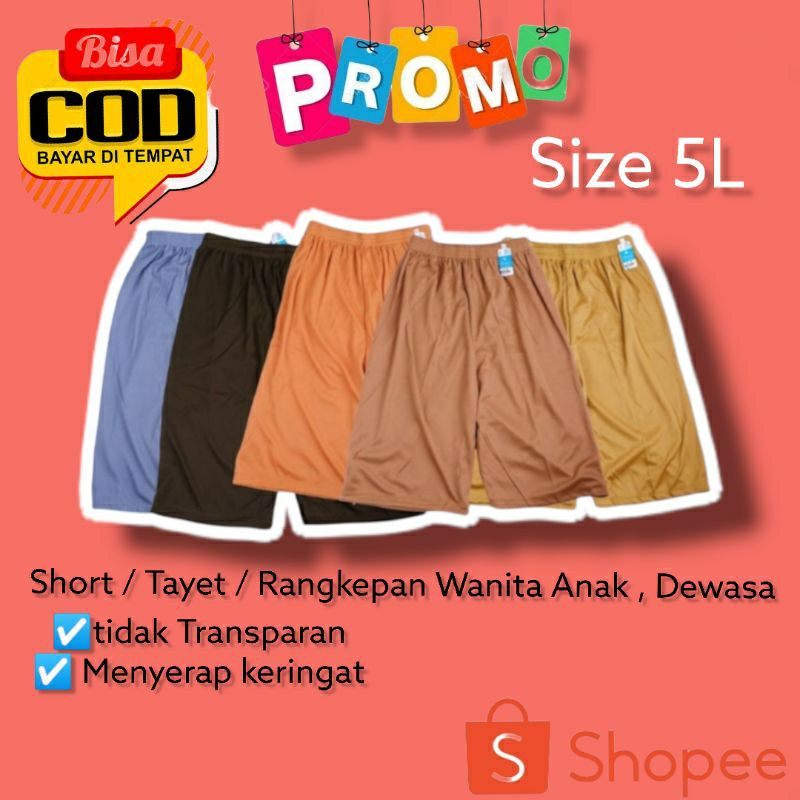 celana tayet celana rangkep wanita sangat nyaman dan menyerap keringat size 5L