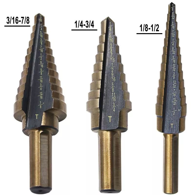 Mata Bor Pagoda Spiral Drill Step Down Titanium Tipe 2 5 PCS - BIHH463A