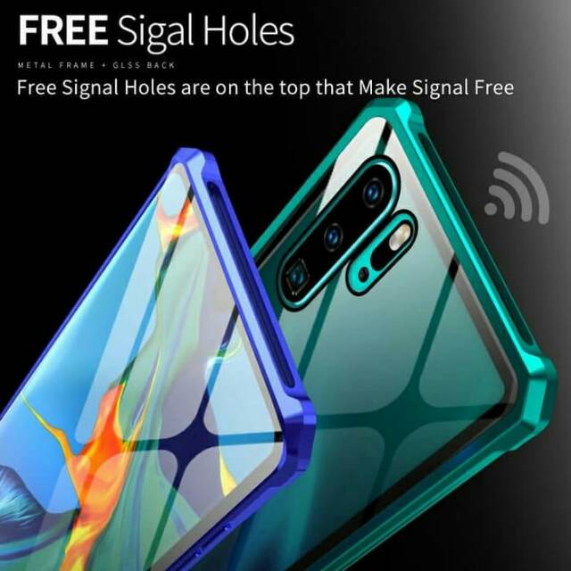 Bumper metal case huawei p30 pro metal glass p30pro