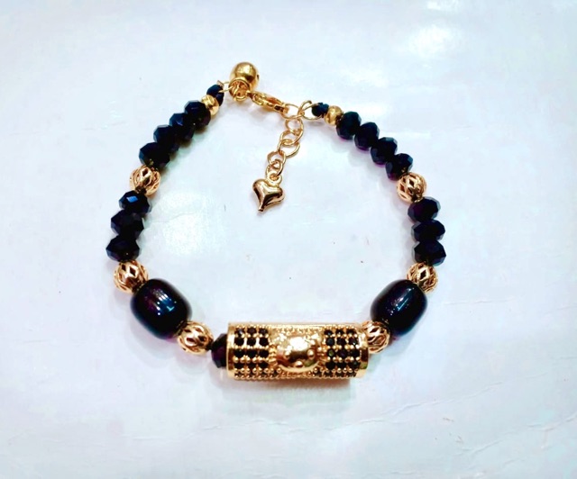 Gelang wanita / gelang kristal / gelang kristal hitam / xuping